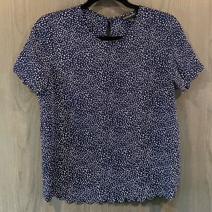 Banana Republic Factory Light-Weight PolkaDot Business Casual Scalloped Edge